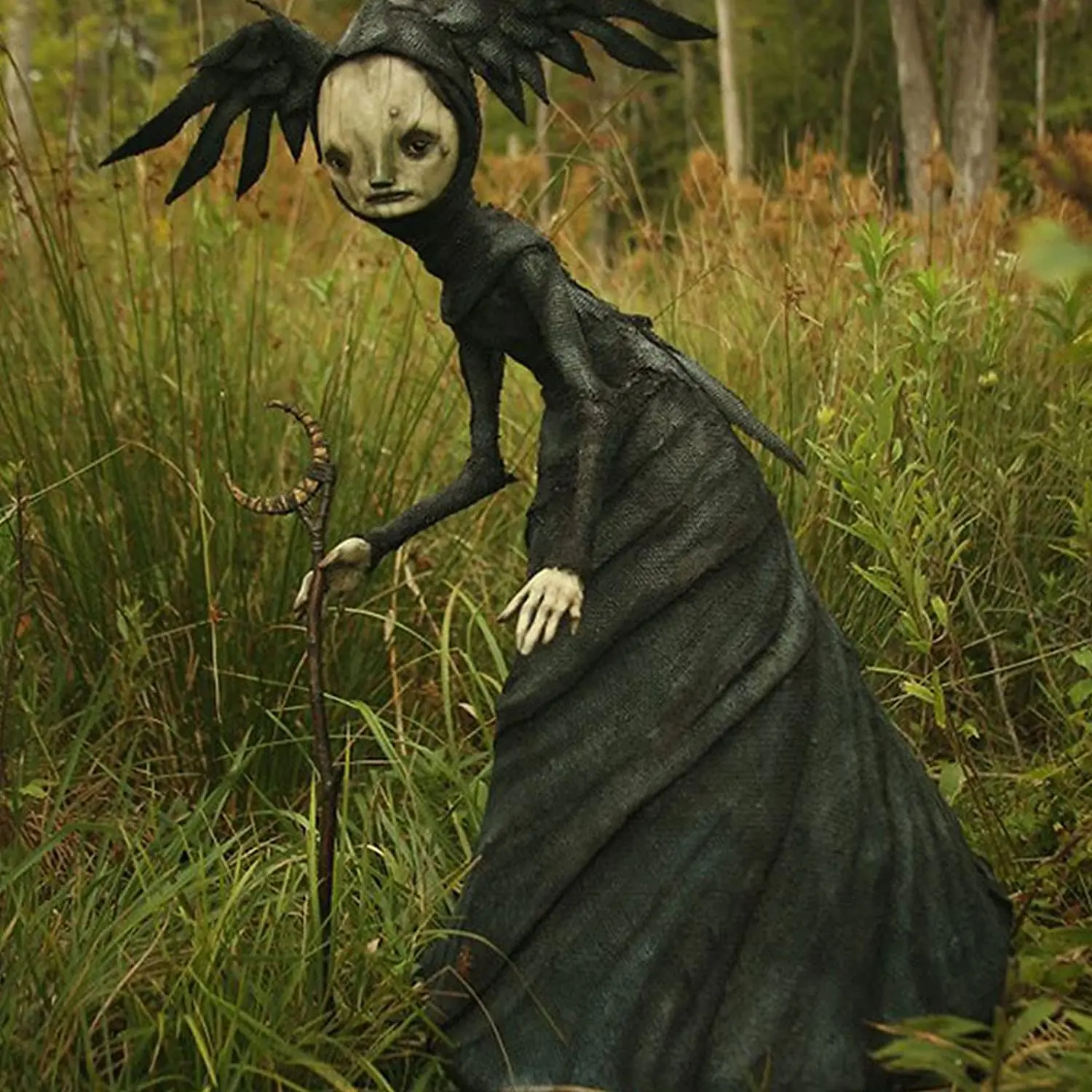 Witch Statue Creepy Halloween Witch Resin Sculpture Ornament Garden Decor Horror - £21.89 GBP