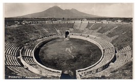 Amphitheatre of Pompeii Oldest Surviving Roman Amphiteatre RPPC Postcard - £7.74 GBP