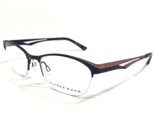 Alfred Sung Eyeglasses Frames AS5017 PLM Pink Rose Gold Blue Half Rim 51... - $46.53