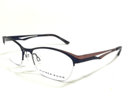 Alfred Sung Eyeglasses Frames AS5017 PLM Pink Rose Gold Blue Half Rim 51-18-135 - £36.20 GBP