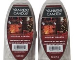 NEW YANKEE CANDLE HOLIDAY HEARTH FRAGRANCED WAX MELTS 2.6 OZ.- LOT OF 2 ... - $16.82