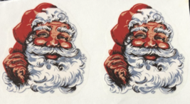 M87 - Ceramic Waterslide Vintage Decal - 5 Santa Faces - 1.5&quot; - $28.55 MXN