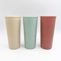 Set of 3 Vintage Tupperware Pastel Tumbler Cups Stacking #115-24 USA - £10.38 GBP