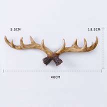 Vintage Style Deer Antler Statues Wall Decor Home Decoration 1 - $53.30