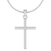 14K Plaqué or Blanc 925 Argent Pendentif Croix pour Homme &amp; Femme Jour Cadeau - £62.56 GBP