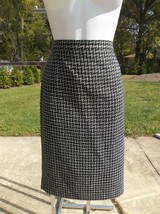 NEW ESCADA BLACK&amp;SILVER STRAIGHT SKIRT 40 EU 8 US - £40.05 GBP