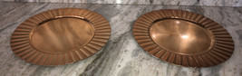 13” Charger Plates Gold W Unique Design-Set of 2-Thick Plastic-Brand New... - $15.72