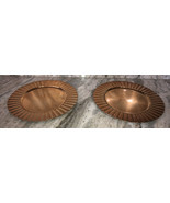 13” Charger Plates Gold W Unique Design-Set of 2-Thick Plastic-Brand New... - $15.72
