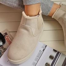 Winter Warm Plush Slip-on Snow Boots Casual Thick Bottom Women&#39;s Cotton Shoes Co - £27.34 GBP