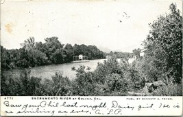 Vtg Postcard 1907 Sacramento River at Colusa - Undivided - Bennett A. Pryor Pub - £35.00 GBP