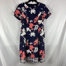 Women&#39;s Vince Camuto Blue Floral Dress NWT Career Cocktail Size 8 Lining - £18.51 GBP