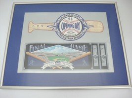 Colorado Rockies 1994 Opening Day Final Game at Mile High Tickets Matted Framed - £22.54 GBP