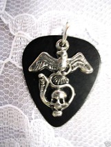 NEW BLACK GUITAR PICK SKULL SNAKE BIRD PENDANT NECKLACE - $4.99 NEW BLACK GUITAR PICK SKULL SNAKE BIRD PENDANT NECKLACE - $4.99