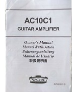 VOX AC10C1 Guitar Amplifier Original Owner&#39;s Manual Booklet, New in Plas... - $305.94 MXN