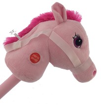 29&quot; Stick Horse Giddy-up and Go Pony w/ Real Sound Pretend Play Toy Kids - Pink - £34.51 GBP