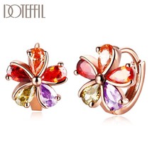 Lver 18k gold multicolor flower aaa zircon charm earrings women fashion jewelry wedding thumb200