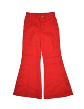 Vintage Wrangler Bell Bottom Jeans Girls 12 25x27 Red Flare Made in USA - $37.59