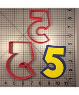 Yellow Blue Number 5 Cookie Cutter Set - $119.23 MXN+