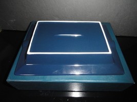 Gold and Blue Ceramic Cigar Ashtray Measures 9" L x 6.75" W NIB image 4