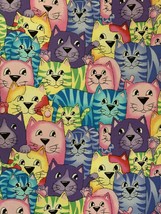 Timeless Treasures ~ Assorted Colorful Cats Cotton Quilt Fabric Patt #Cat -C4546 - £19.74 GBP