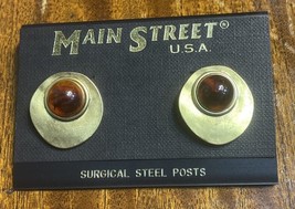 Vintage Main Street Polished Small  Pierced Earrings - $19.65