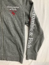 Abercrombie&amp;Fitch Full Zip Fleece Hoodie Gray Sz M Sweatshirt Honolulu Fleece - £22.98 GBP