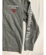 Abercrombie&amp;Fitch Full Zip Fleece Hoodie Gray Sz M Sweatshirt Honolulu F... - £22.55 GBP
