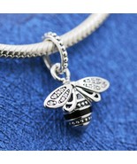 2020 Spring Release 925 Sterling Silver Sparkling Queen Bee Pendant Charm - £13.68 GBP