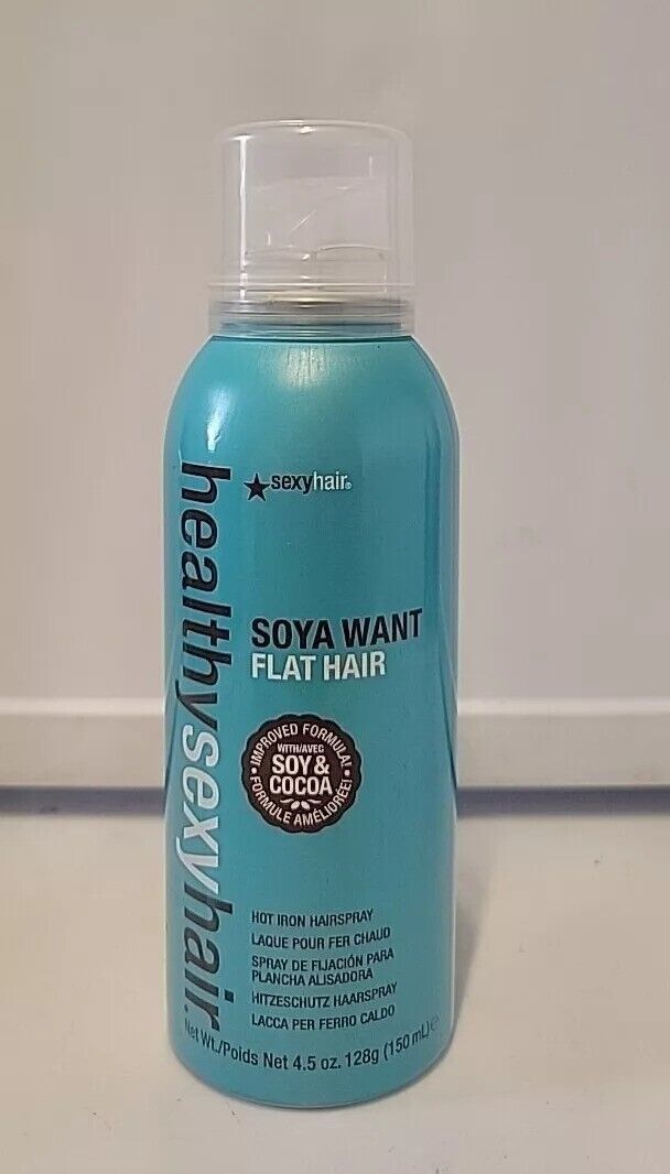 Healthy Sexy Hair Soya Want Flat Hair Hot Iron Spray Hairspray 4.5oz 128... - $63.86