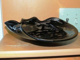 Art Glass Amethyst Bowl/Dish w copper/ Aventurine inclusions 10&quot; Nason Murano? - £10.78 GBP