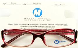NEW MODERN OPTICAL TANGO BURGUNDY GRADIENT EYEGLASSES GLASSES FRAME 53-1... - $254.24 MXN