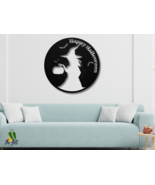 Fun Halloween Metal Art - Young Witch, Pumpkin &amp; Bats - P... - $88.99+