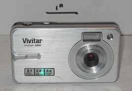 Vivitar ViviCam 8690 8.0MP Digital Camera Silver Tested Works - £38.64 GBP