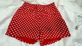 Disney Red White Polka Dot Shorts Big Bow Size XS Minnie Mouse Lauren Co... - £15.75 GBP