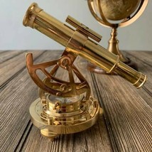 Vintage Antique Nautical Brass Alidate Compass With Telescope Decor - £35.97 GBP