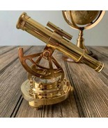 Vintage Antique Nautical Brass Alidate Compass With Telescope Decor - £35.86 GBP