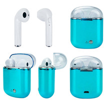 Color: METALLIC BLUE - Clear Top Dual Chamber Wireless Bluetooth Earphones With - £37.33 GBP