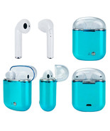 Color: METALLIC BLUE - Clear Top Dual Chamber Wireless Bluetooth Earphon... - $64.71 CAD