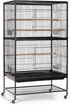 Prevue Pet Products Wrought Iron Flight Cage With Stand F040 Black Bird Cage, 31 - $122.99