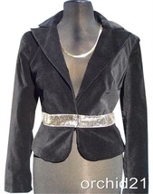 Cache Velvet Self Belt Sequin Event Jacket Top New Size XS/S/M/L Lined $... - £63.22 GBP