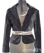 Cache Velvet Self Belt Sequin Event Jacket Top New Size XS/S/M/L Lined $... - £62.76 GBP