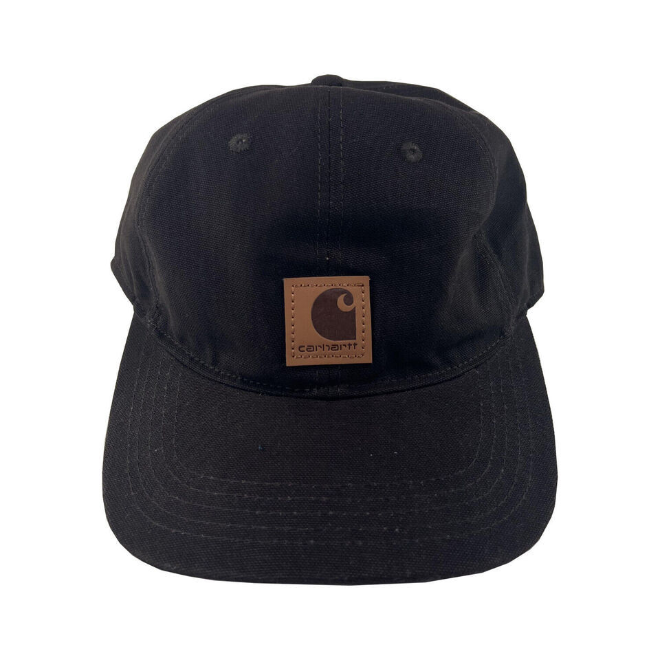 Carhartt Dark Brown Canvas Cap FastDry Comfort Center Logo Patch (S01)