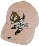 Native Pride Wolf &amp; Feather Cap with Shadow Men&#39;s Adjustable Baseball Ca... - £12.74 GBP