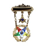 OES Order Eastern Star Past Patron Masonic Jewel - £47.17 GBP