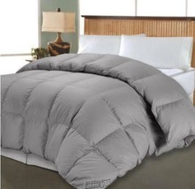 1000-Thread Count Cotton Down Alternative Comforter Grey King 100% Polyester - £127.97 GBP