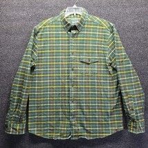 Woolrich Shirt Jacket Mens Sz L Shacket Brown Multicolor Plaid Flannel Thick - £58.00 GBP