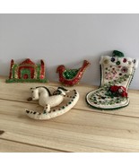 4 - Sequin Beaded  Bird, Taj Mahal, Stocking, Horse Christmas Ornaments ... - $33.83 CAD