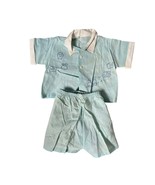 Vintage Union Pacific Railroad Sante Fe Toddler Boys Light Blue Train Pr... - $25.37 CAD