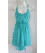 BERSHKA &quot;With Love&quot; Turquoise Strappy Flowy Skater Ballet Core Party Dre... - £14.01 GBP