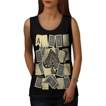 Wellcoda Ace of Spades Card Womens Tank Top, Gamble Athletic Sports Shirt - £14.63 GBP+
